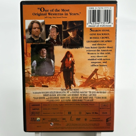 The Quick And The Dead. Leonardo DiCaprio.Russell Crowe.Sharon Stone - Picture 3 of 4